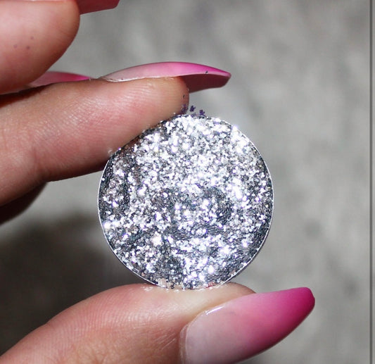 Silver Pressed Glitter Eyeshadow